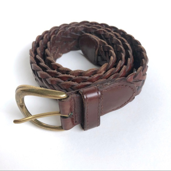 Vintage Accessories - Vintage Braided Brown Leather Belt Size Medium Vintage Accessories - Vintage Braided Brown Leather Belt Size Medium